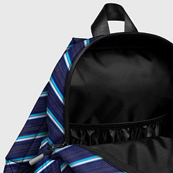Детский рюкзак Бирюза в линию, цвет: 3D-принт — фото 2