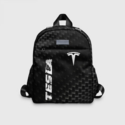 Детский рюкзак Tesla карбоновый фон, цвет: 3D-принт