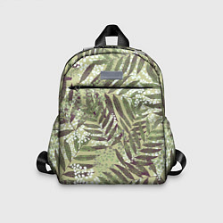 Детский рюкзак Зелёные и Белые Листья Джунглей