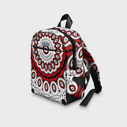 Детский рюкзак Красно-черный калейдоскоп мандала, цвет: 3D-принт — фото 2