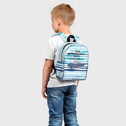 Детский рюкзак Enjoy blue classic car, цвет: 3D-принт — фото 2