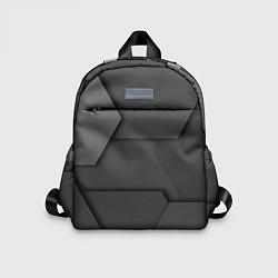 Детский рюкзак Черные геометрические фигуры в трехмерном простран, цвет: 3D-принт