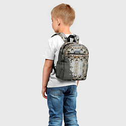 Детский рюкзак Клепаный рваный металл, цвет: 3D-принт — фото 2