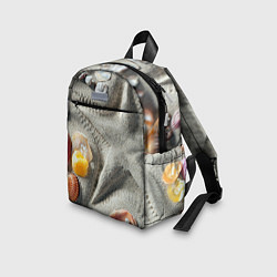 Детский рюкзак Звезда из песка, ракушки и две жемчужины, цвет: 3D-принт — фото 2