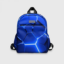 Детский рюкзак Синие неоновые геометрические плиты