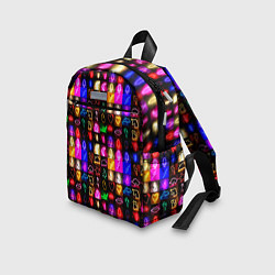 Детский рюкзак Neon glowing objects, цвет: 3D-принт — фото 2