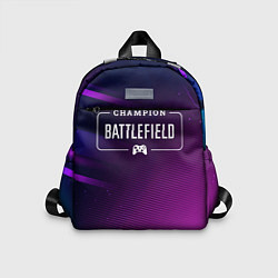 Детский рюкзак Battlefield gaming champion: рамка с лого и джойст, цвет: 3D-принт