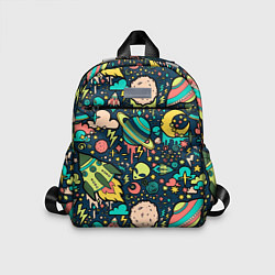 Детский рюкзак Space alien objects, цвет: 3D-принт