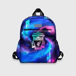 Детский рюкзак Liverpool неоновый космос, цвет: 3D-принт