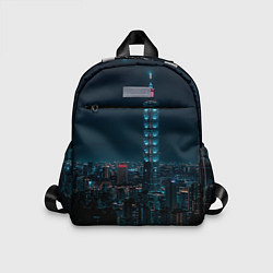 Детский рюкзак Ночной неоновый город, цвет: 3D-принт