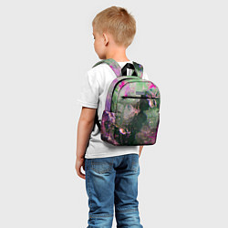 Детский рюкзак Абстрактные краски и силуэты, цвет: 3D-принт — фото 2