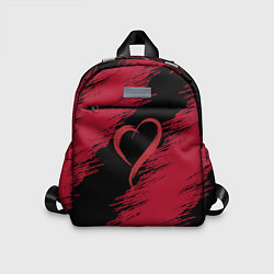Детский рюкзак Нарисованное кистью сердце, цвет: 3D-принт