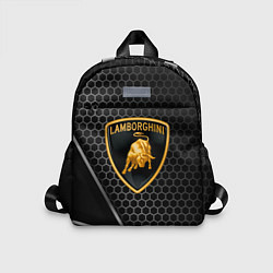 Детский рюкзак Lamborghini Соты карбон, цвет: 3D-принт