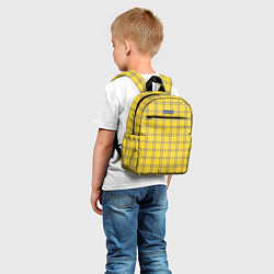 Детский рюкзак Классическая желтая клетка, цвет: 3D-принт — фото 2