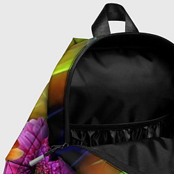 Детский рюкзак Яркий цветочный арт, цвет: 3D-принт — фото 2