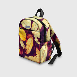 Детский рюкзак Осенняя листва узор, цвет: 3D-принт — фото 2