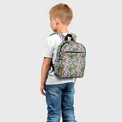 Детский рюкзак Череп разноцветный, цвет: 3D-принт — фото 2