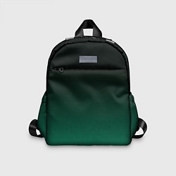 Детский рюкзак Черный и бирюзово - зеленый, текстурированный под