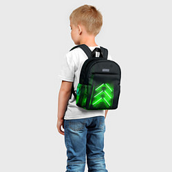 Детский рюкзак Неоновые зелёные стрелки во тьме, цвет: 3D-принт — фото 2