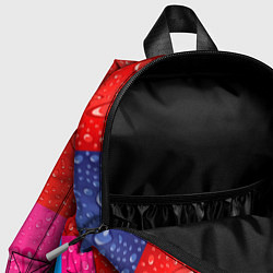 Детский рюкзак Капли дождя на цветных подложках - паттерн, цвет: 3D-принт — фото 2