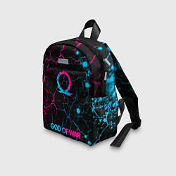 Детский рюкзак God of War - neon gradient: символ, надпись, цвет: 3D-принт — фото 2