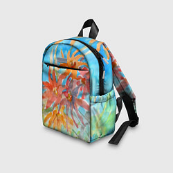 Детский рюкзак Осенние цветы акварель, цвет: 3D-принт — фото 2