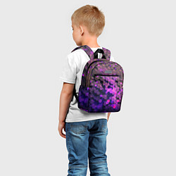 Детский рюкзак Плиты фиолетовый неон, цвет: 3D-принт — фото 2