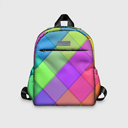 Детский рюкзак Геометрический узор из квадратов, цвет: 3D-принт