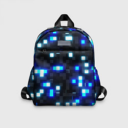 Детский рюкзак Неоновые светящиеся квадраты, цвет: 3D-принт