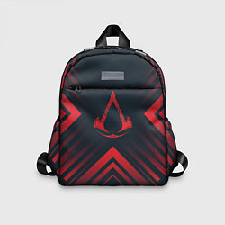 Детский рюкзак Красный символ Assassins Creed на темном фоне со с, цвет: 3D-принт