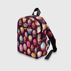 Детский рюкзак Много нарисованных капкейков, цвет: 3D-принт — фото 2