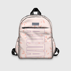 Детский рюкзак Алла по-вертикали с розовым фоном, цвет: 3D-принт