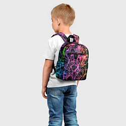 Детский рюкзак Неоновые трехмерные фигуры, цвет: 3D-принт — фото 2