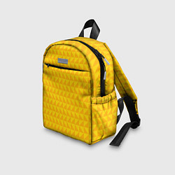 Детский рюкзак Геометрия - желтые треугольники, цвет: 3D-принт — фото 2
