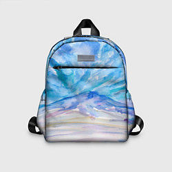 Детский рюкзак Заснеженный пейзаж акварель, цвет: 3D-принт