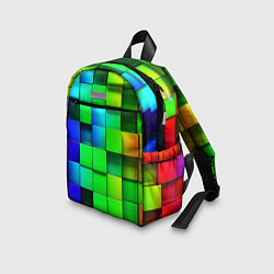 Детский рюкзак Цветные неоновые кубы, цвет: 3D-принт — фото 2