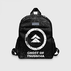 Детский рюкзак Ghost of Tsushima с потертостями на темном фоне, цвет: 3D-принт