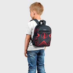 Детский рюкзак Красный символ Tomb Raider на темном фоне со стрел, цвет: 3D-принт — фото 2