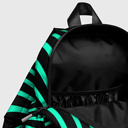 Детский рюкзак Зелёные полоски, цвет: 3D-принт — фото 2