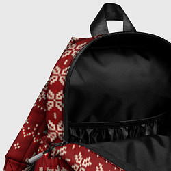 Детский рюкзак Узоры новогодние : Олени, цвет: 3D-принт — фото 2