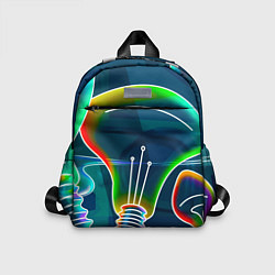 Детский рюкзак Неоновые лампы - коллаж, цвет: 3D-принт