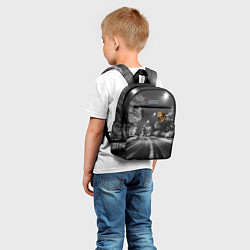 Детский рюкзак Порше - зимняя дорога, цвет: 3D-принт — фото 2