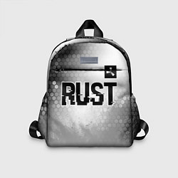 Детский рюкзак Rust glitch на светлом фоне: символ сверху, цвет: 3D-принт