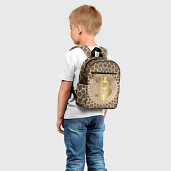 Детский рюкзак Золотой биткоин, цвет: 3D-принт — фото 2
