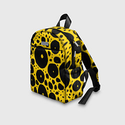 Детский рюкзак Черные пятна на желтом фоне, цвет: 3D-принт — фото 2