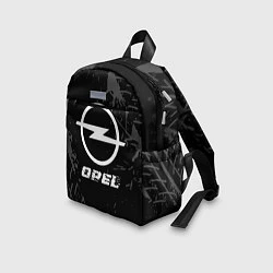 Детский рюкзак Opel speed на темном фоне со следами шин, цвет: 3D-принт — фото 2