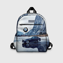 Детский рюкзак БМВ у горного озера, цвет: 3D-принт