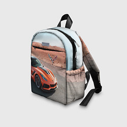 Детский рюкзак Chevrolet Corvette - Motorsport - Desert, цвет: 3D-принт — фото 2