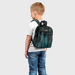 Детский рюкзак Абстрактные волны в темноте, цвет: 3D-принт — фото 2