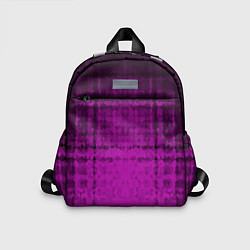Детский рюкзак Абстрактный мозаичный черно - пурпурный узор, цвет: 3D-принт